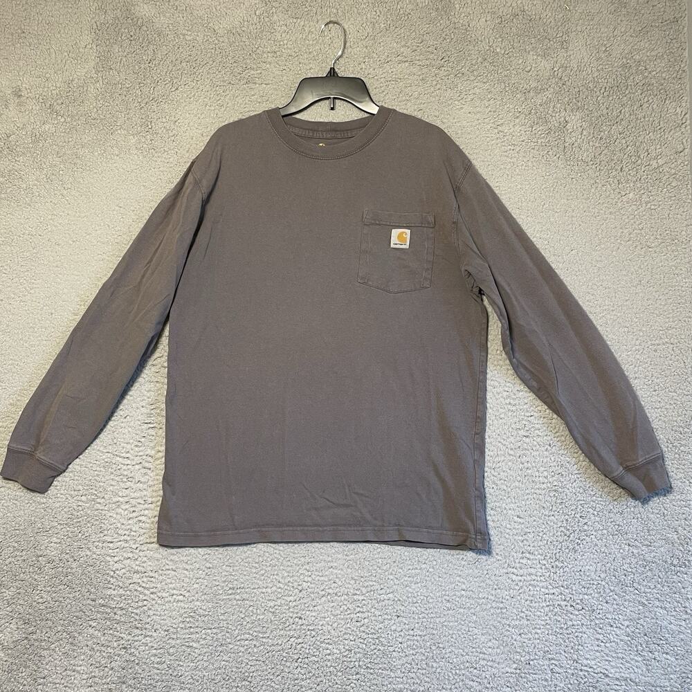 CARHARTT MENS SHIRT GRAY Medium COTTON POCKET T-SHIRT WORK OUTDOOR